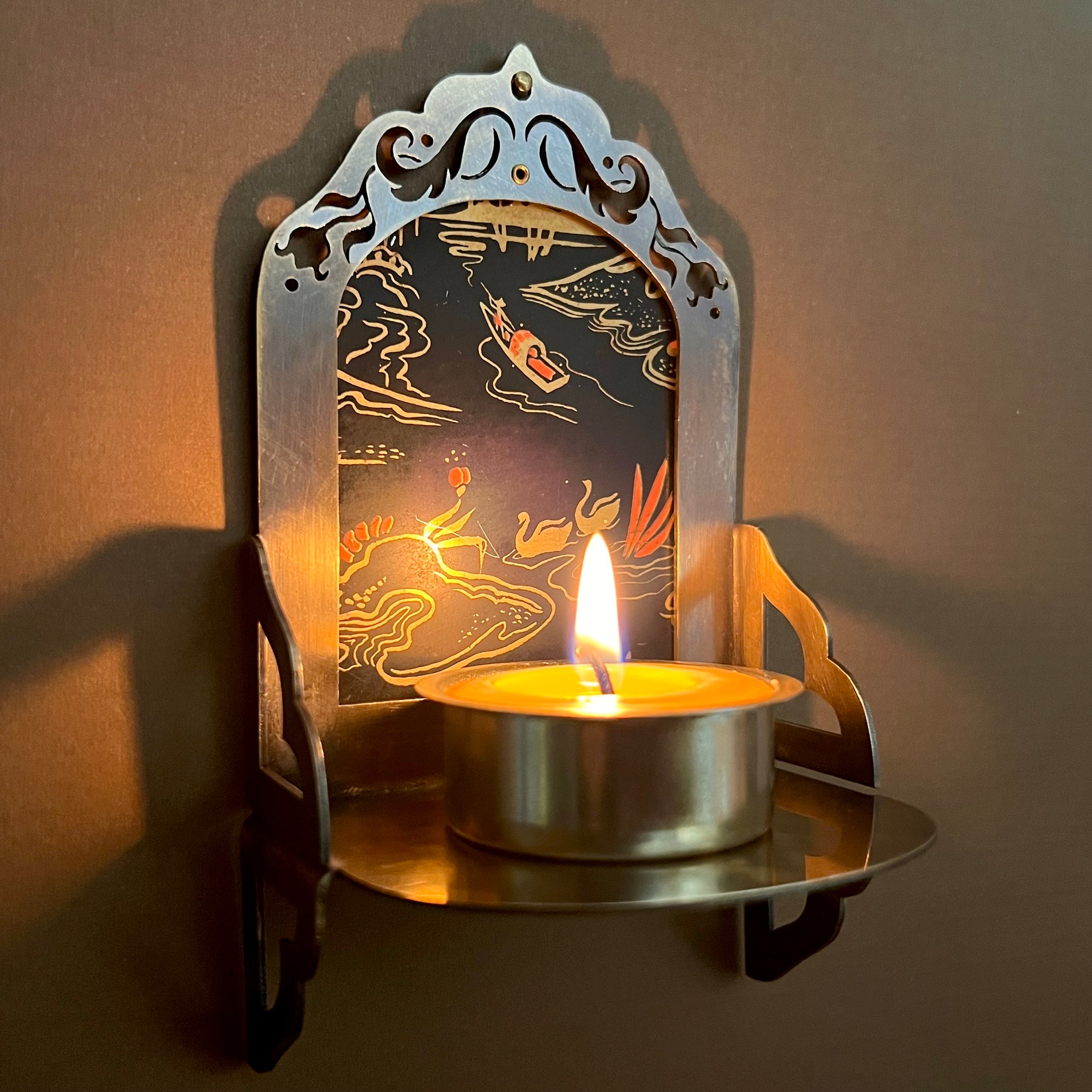 Petite Altar, Swan Song, Rustic Antiqued Brass