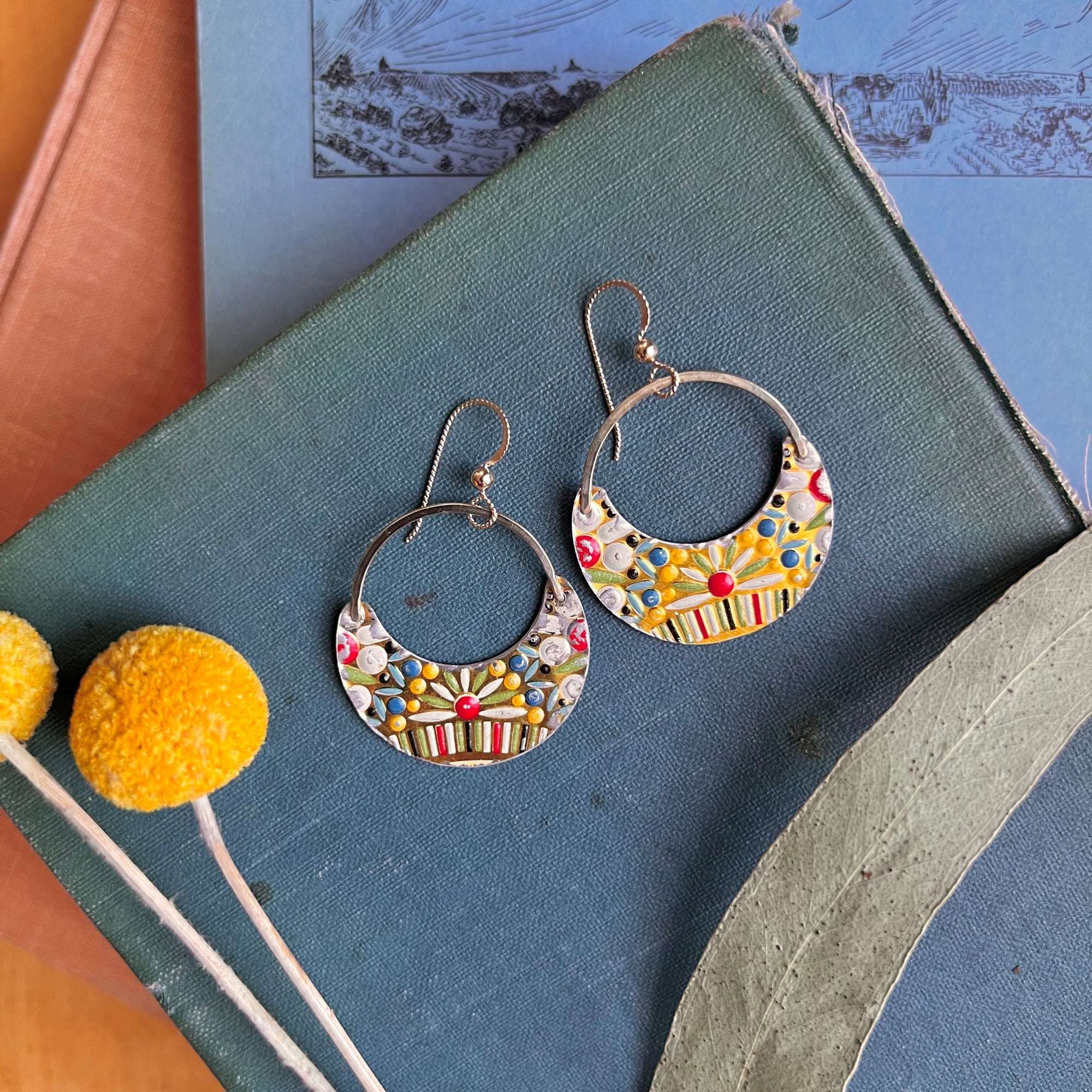 Mosaic Hoop Earrings